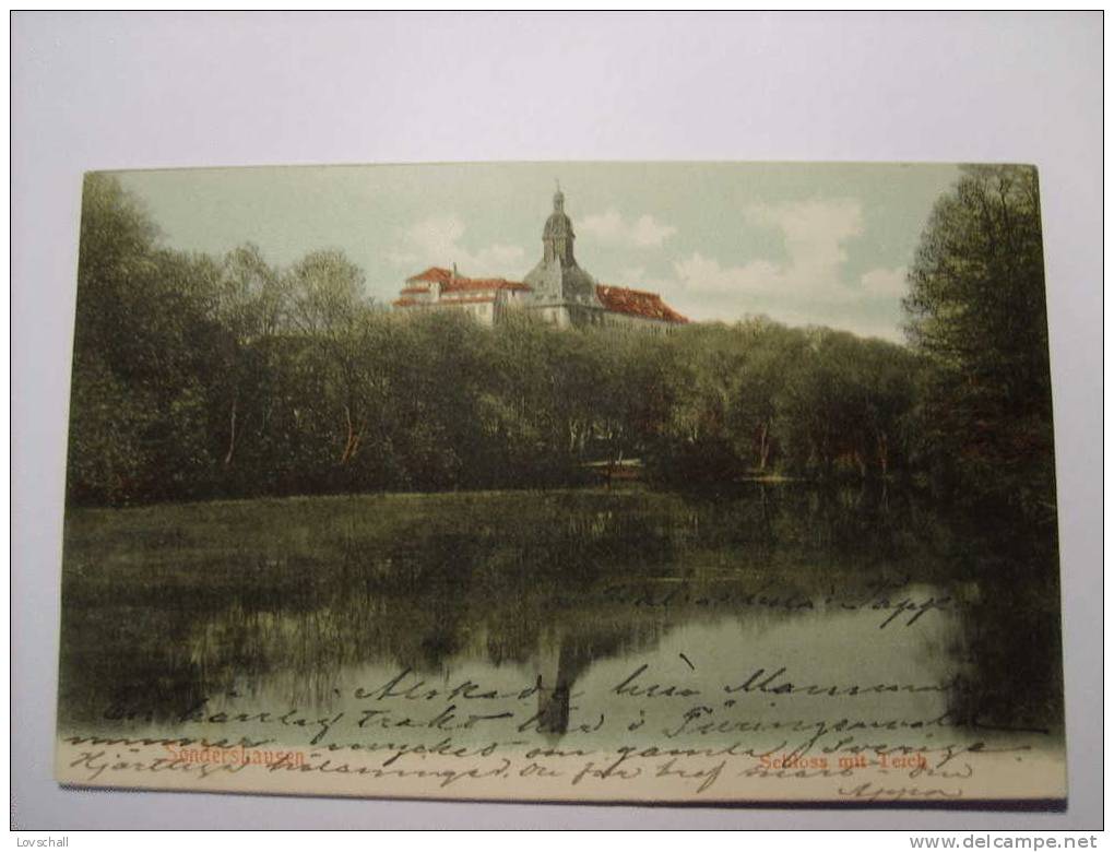 Sonderhausen. - Schloss Mit Teich. (20 - 7 - 1905) - Sondershausen