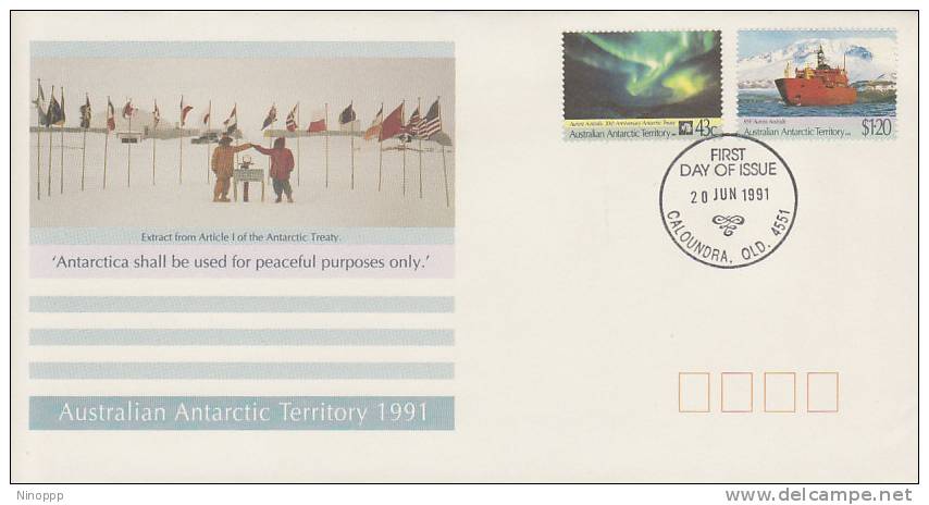 Australian Antarctic Territory-1991 30th Anniversary Treaty FDC - Other & Unclassified