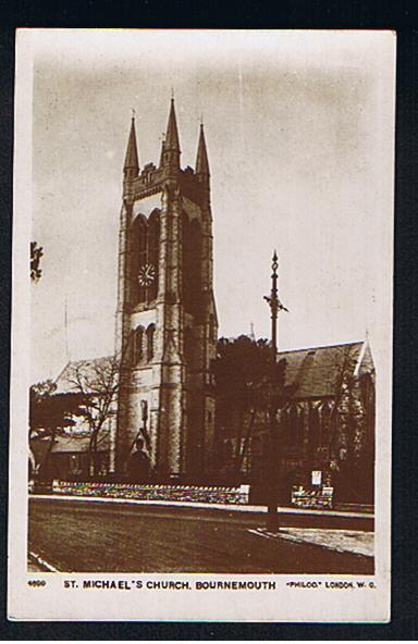RB 562 -  Early Real Photo Postcard St Michael's Church Bournemouth Dorset - Bournemouth (from 1972)