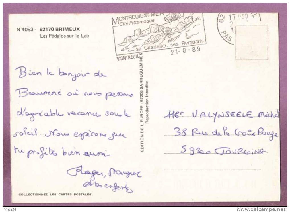 BRIMEUX - Les Pédalos Sur Le Lac. Ed. De L'Europe N° 4053. Circulé 2 Scans - Autres & Non Classés