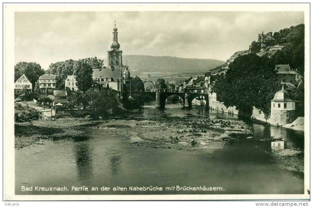 Bad Kreuznach - Partie An Der Alten Nahebrücke Mit Brückenhäusern - Bad Kreuznach