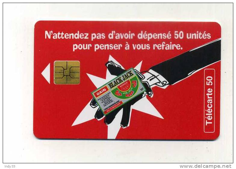 - TELECARTE BLACK JACK . 1995 - Jeux