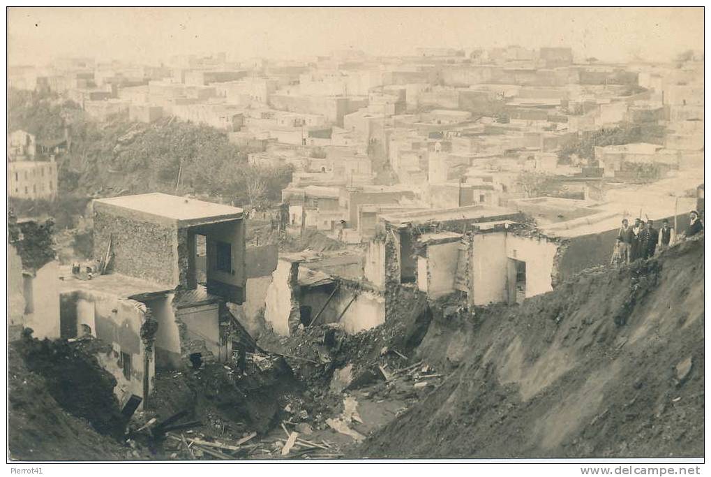 ALGÉRIE - MOSTAGANEM - Carte Photo De La Ville Détruite Par Le Torrent En Mai 1928 - Mostaganem