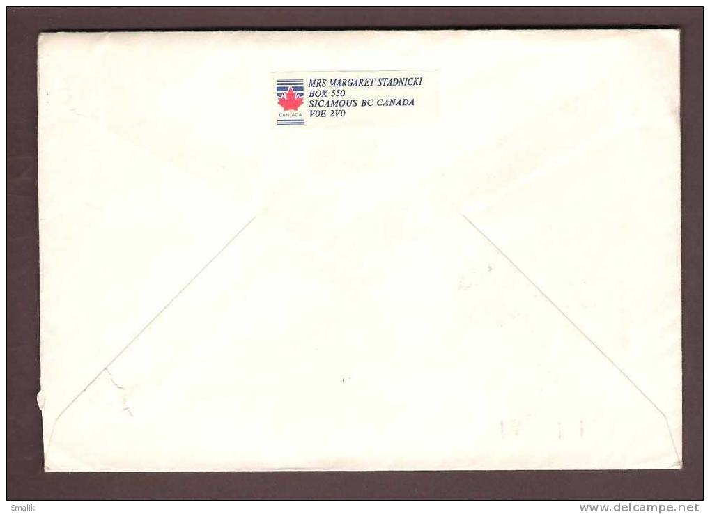 Sports, Cycling, Swimming, Postal Used Cover From Canada 1992 - Cycling