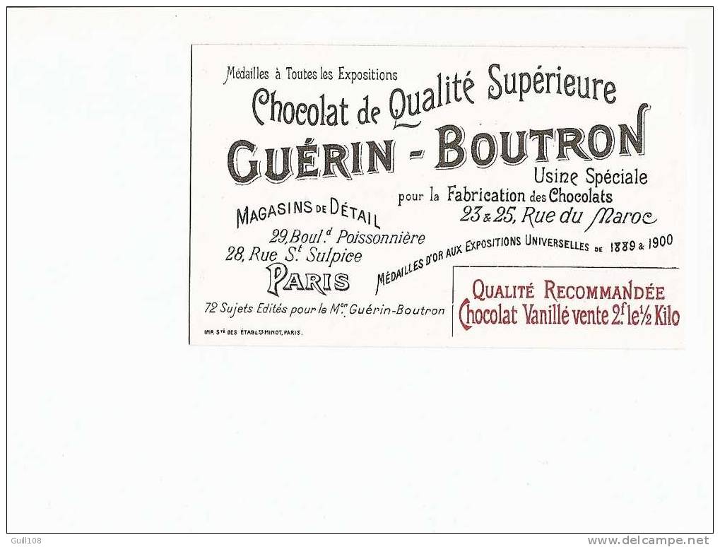 Chromo Bord Doré Guérin Boutron Imp. Minot Chicago Etats-Unis Amérique Temple Maçonnique Env. 1 - Guerin Boutron