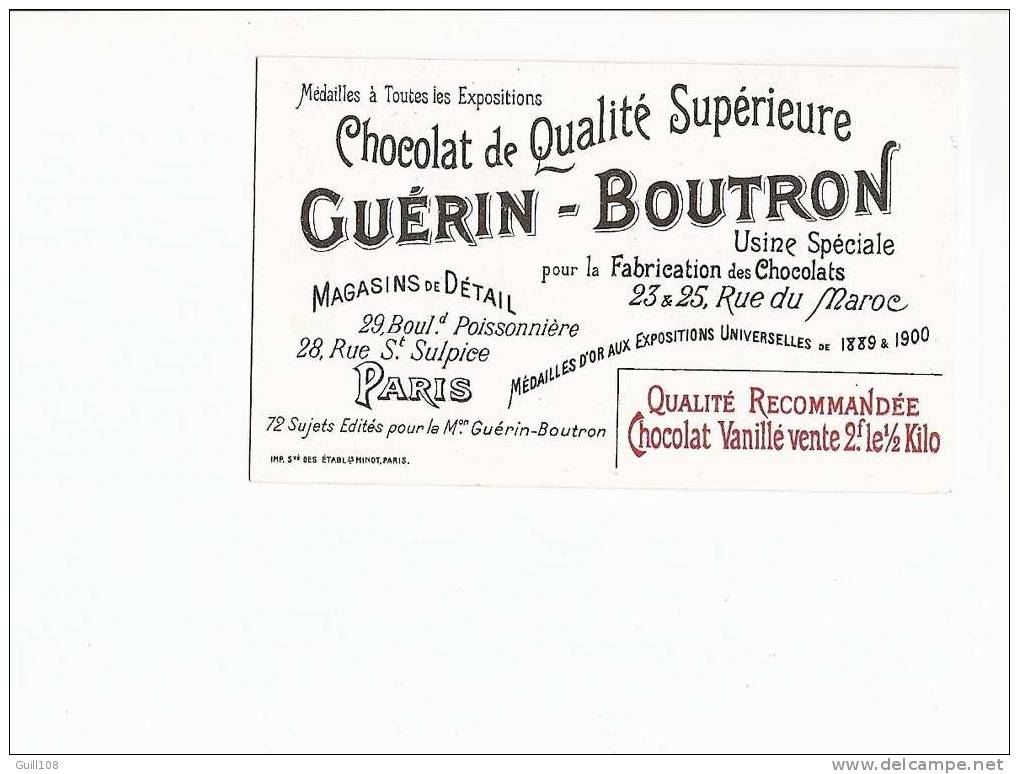 Chromo Bord Doré Guérin Boutron Imp. Minot Séville Espagne Giralda Clocher Env. 1 - Guérin-Boutron