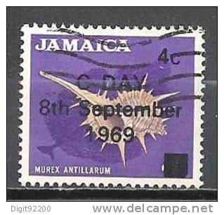 1 W Valeur Used, Oblitérée - JAMAICA - JAMAIQUE - MUREX ANTILLARUM * 1969 - N° 1052-59 - Jamaica (1962-...)