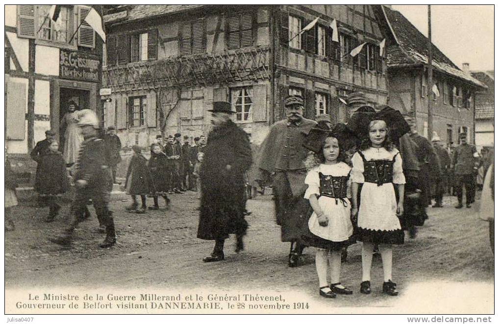 DANNEMARIE (68) Guerre 1914-1918 Visite Ministre Millerand Et Général Thévenet - Dannemarie