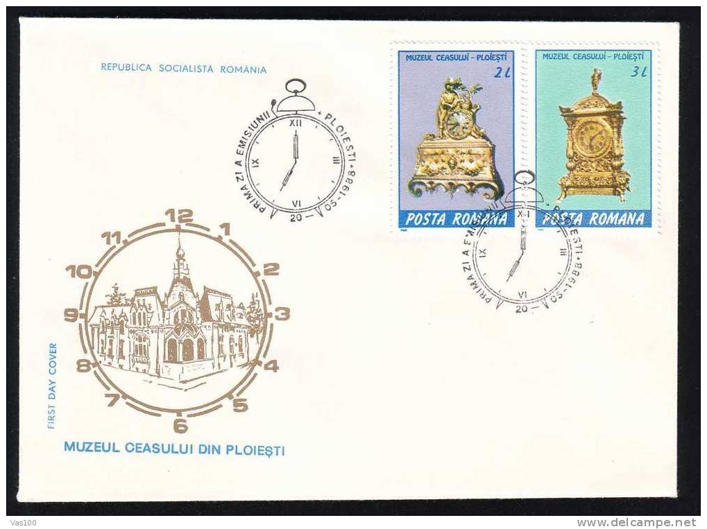 ROMANIA 1988 FDC Covers 3x With Watches. - Horloges