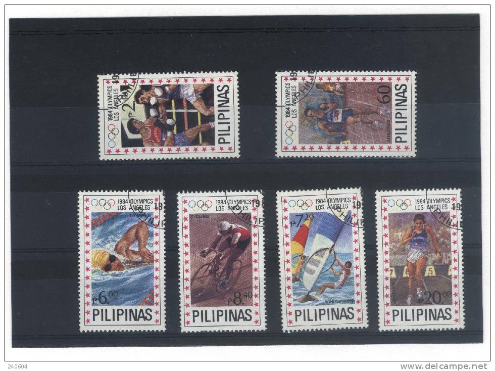 TIMBRES Du N°  1386/1    -    LOS  ANGELES 1984  -  PILIPINAS - Ete 1984: Los Angeles