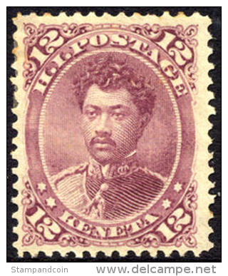 Hawaii #46 Mint Hinged 12c Prince Leleiohoku From 1883 - Hawaii