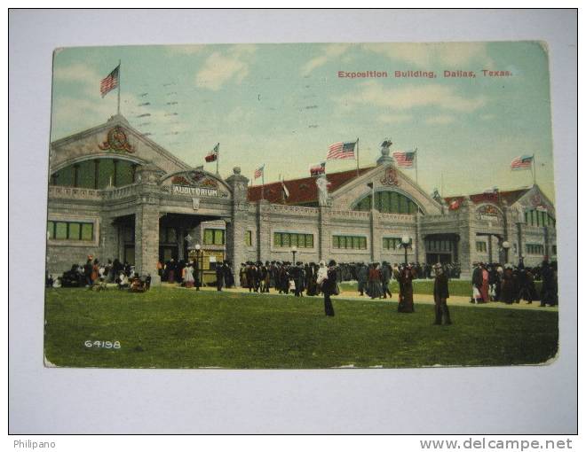 Dallas Tx        Exposition Building     1911 Cancel- - Dallas