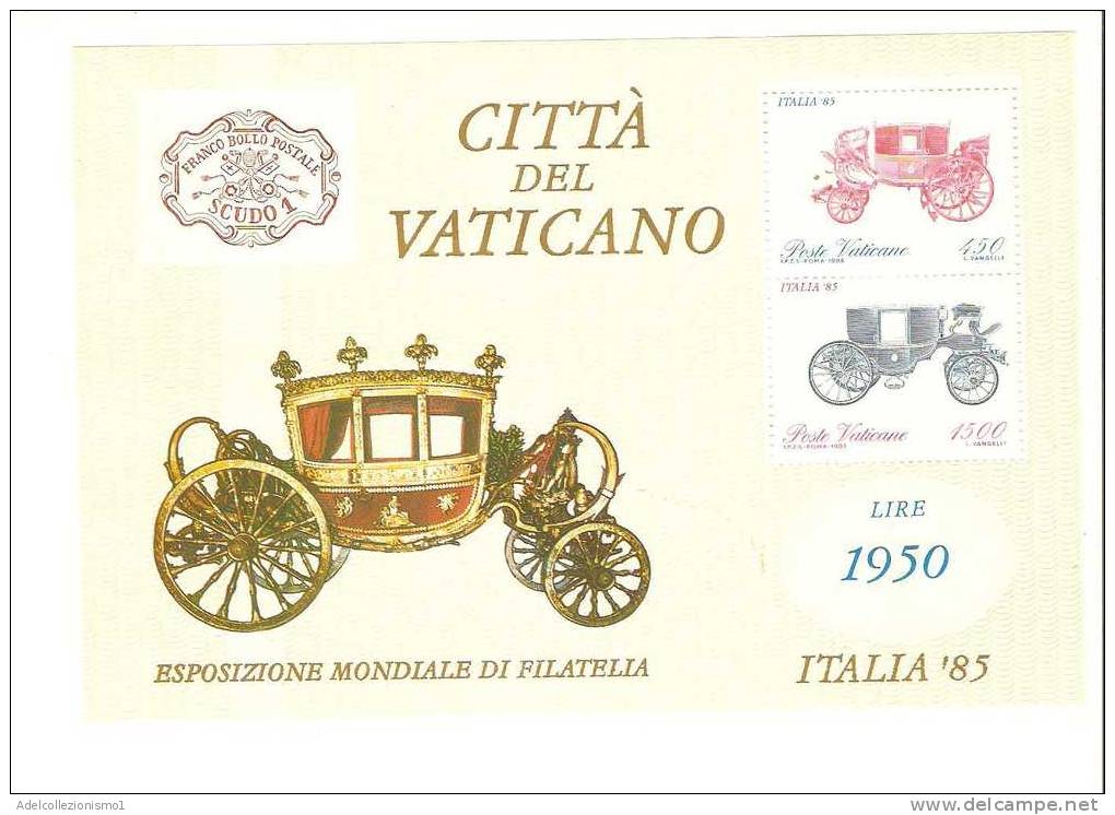 1972)foglietto  BF 8  Italia Carrozze Dei Musei Vaticani Nuovo 1985 - Blocchi E Foglietti