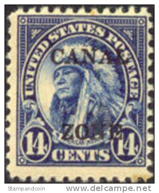 Canal Zone #89 Mint Hinged 14c American Indian From 1925-26 - Zona Del Canale / Canal Zone