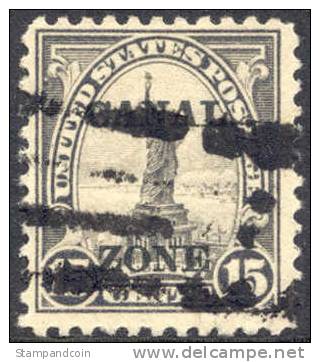 Canal Zone #78 Used 15c Statue Of Liberty From 1924-25 - Canal Zone