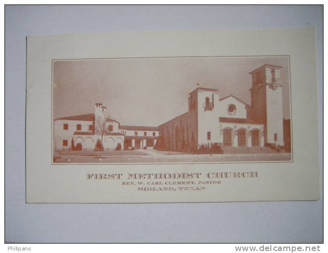 Midland Tx    First Methodist Church  1943 Cancel - Altri & Non Classificati