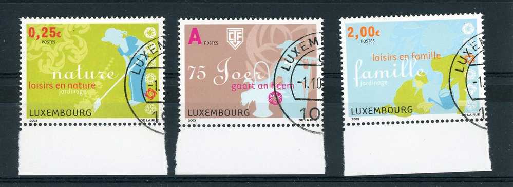 Luxembourg  -  2003  :  Yv  1561-63  (o)   Avec Oblitération Premier Jour - Oblitérés