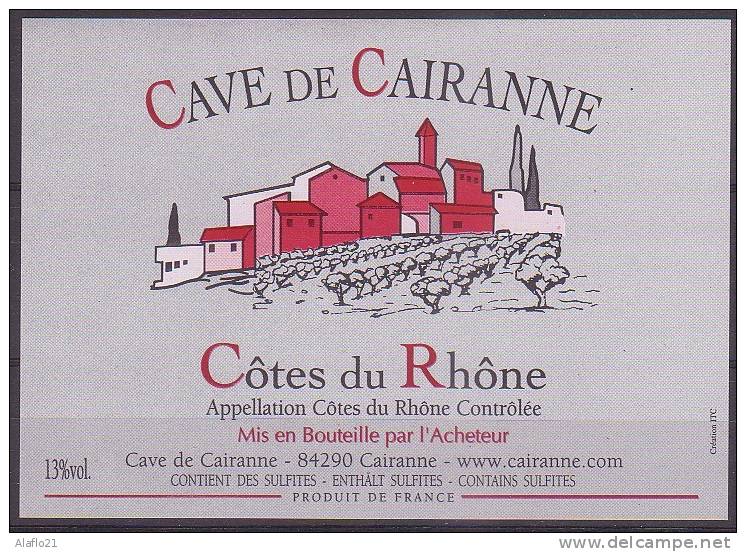 ETIQUETTE CAIRANNE - Côtes Du Rhône - Côtes Du Rhône