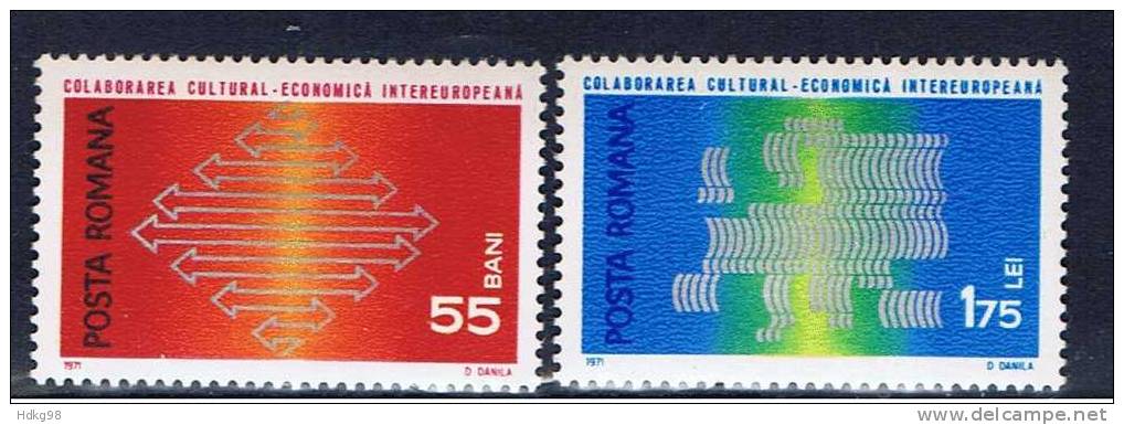 RO Rumänien 1971 Mi 2919-20 Mnh EUROPA - Ungebraucht