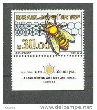 ISRAEL  BIJEN  1983 ** MET TAB - Honingbijen