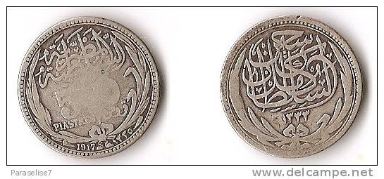 EGYPTE  5  PIASTRES  1917  ARGENT - Aegypten