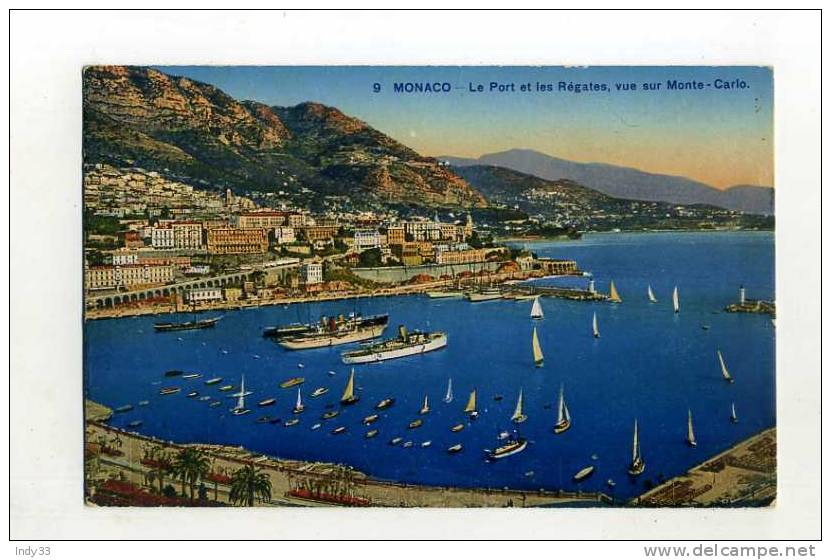 - MONACO . LE PORT ET LES REGATES . VUE SUR MONTE-CARLO - Haven