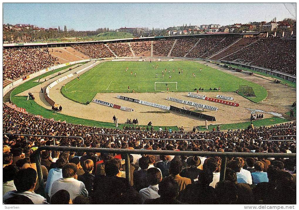 STADE / STADIUM / STADIO : BEOGRAD - STADION CRVENE ZVEZDE / YOUGOSLAVIE - CARTE POSTALE VOYAGÉE En 1973 (f-206) - Calcio