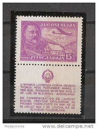 Yougoslavie: PA 23 * - Airmail
