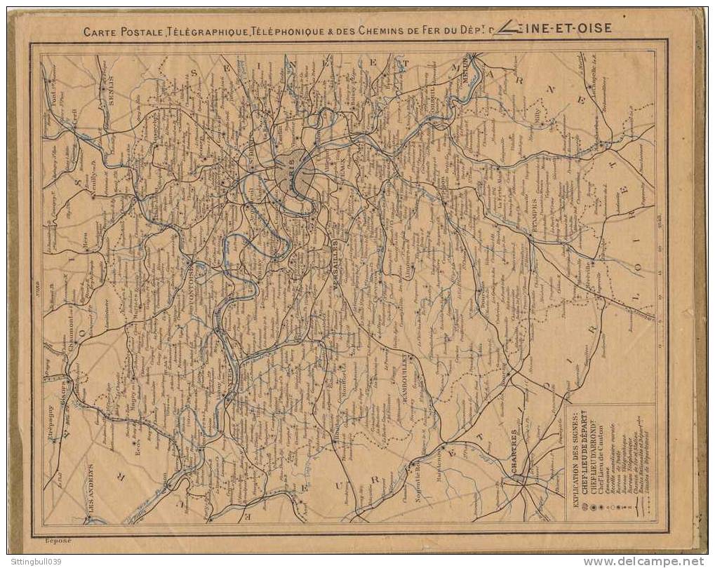 Almanach Des Postes Et Des Télégraphes. Calendrier 1912 (Seine Et Oise). Scène De Colin-Maillard Sur La Grève. Complet. - Grand Format : 1901-20