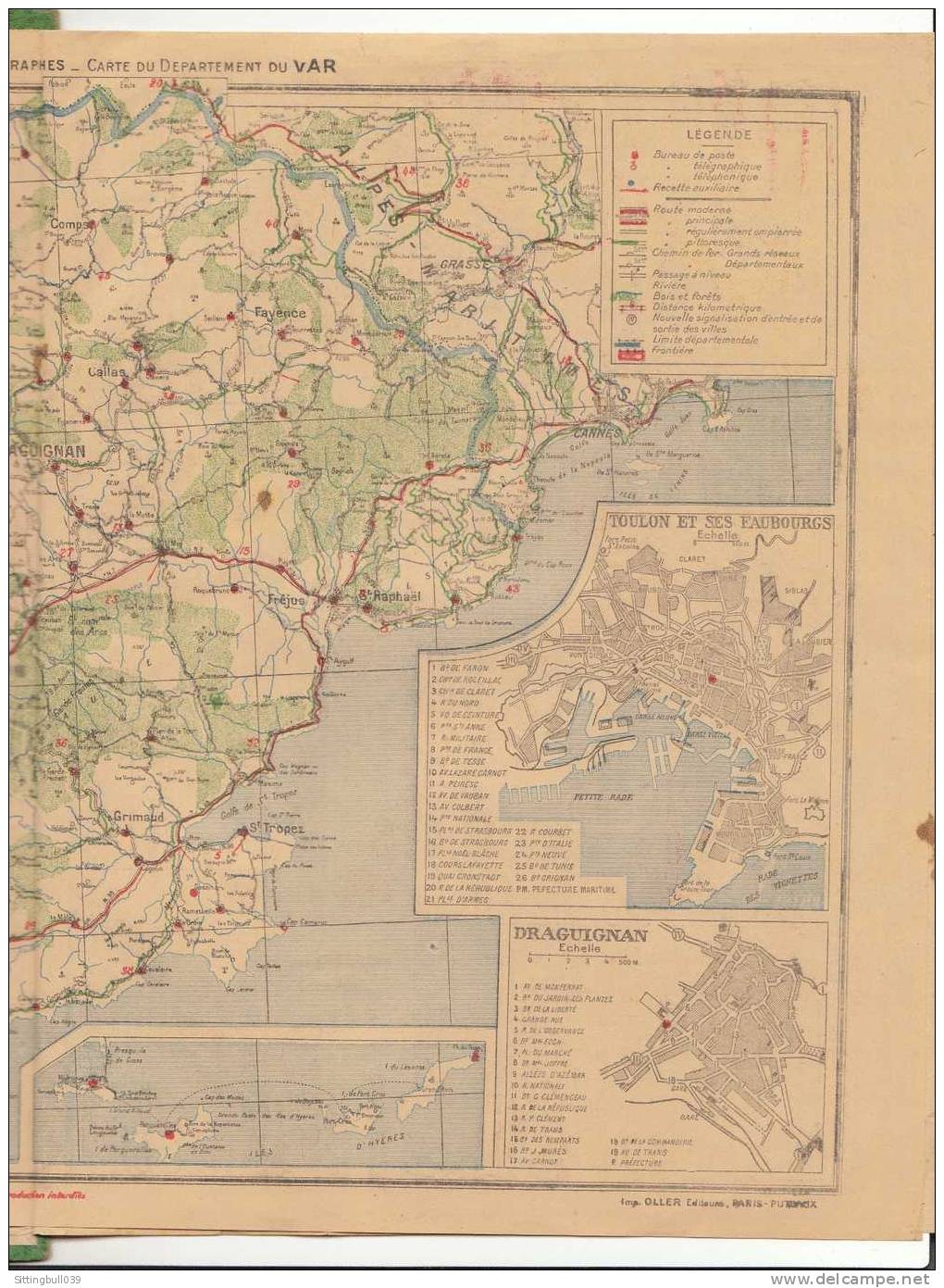 Almanach Des Postes Et Des Télégraphes. Calendrier 1942 (83). Pêche En Méditerranée. Imp. OLLER. Complet. - Formato Grande : 1941-60