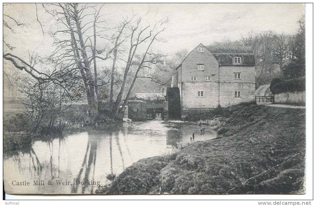 SURREY - DORKING - CASTLE MILL And WEIR 1913  Sur7 - Surrey