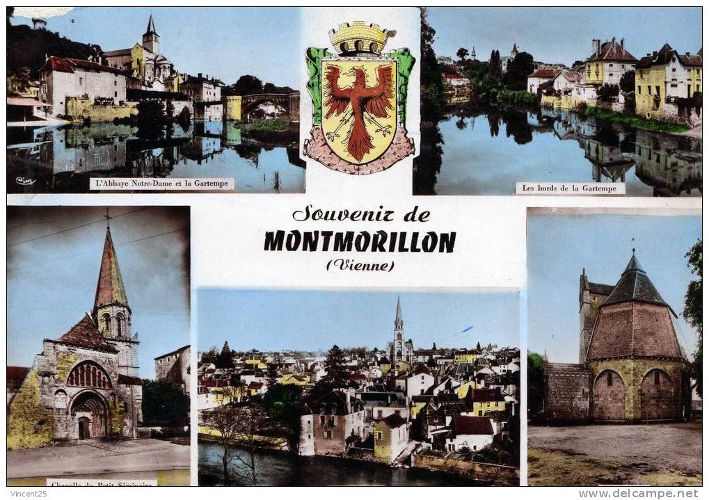 Montmorillon *vienne La Gartempe  Multivues Annees 1950 - Montmorillon