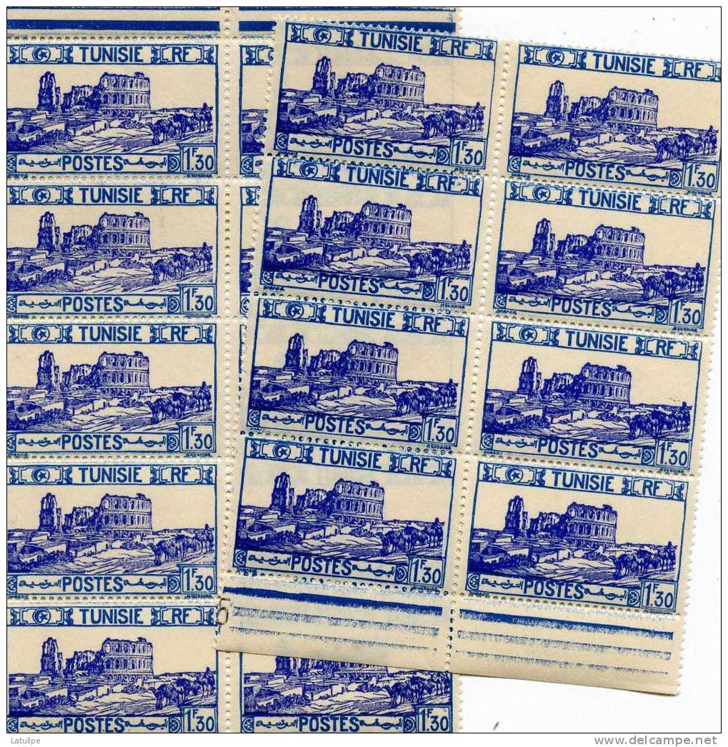 18  Timbres Neufs  De Tunisie 1fr30  Avec R F Dans Le Cartouche - Tunisia (1956-...)