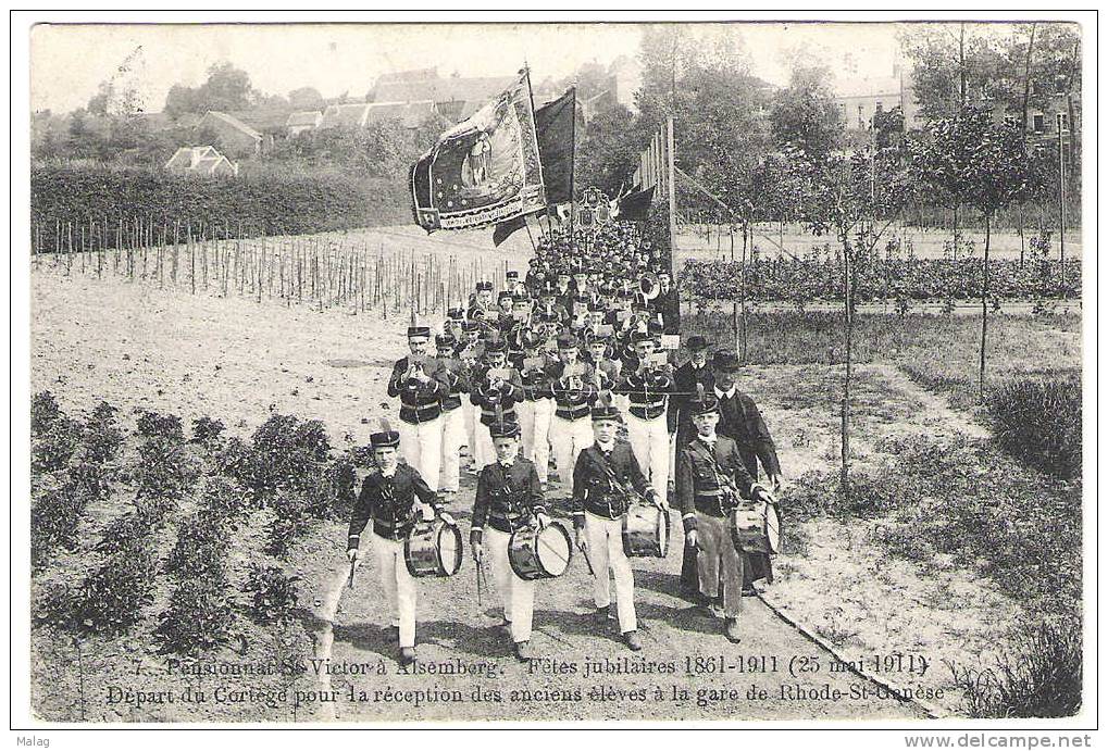 Pensionnat St-Victor à Alsemberg Fêtes Jubilaires  Départ Du Cortège - Beersel