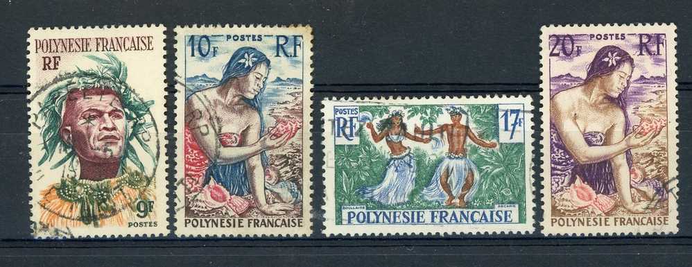 Polynésie  -  1958  :  Yv  8-11  (o) - Usados
