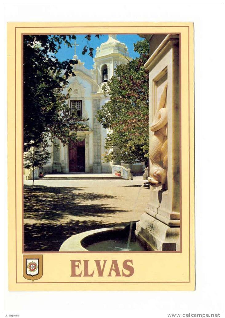 Portugal Cor 7588 – ALENTEJO - ELVAS - FONTE E IGREJA DO SENHOR JESUS DA PIEDADE - Portalegre