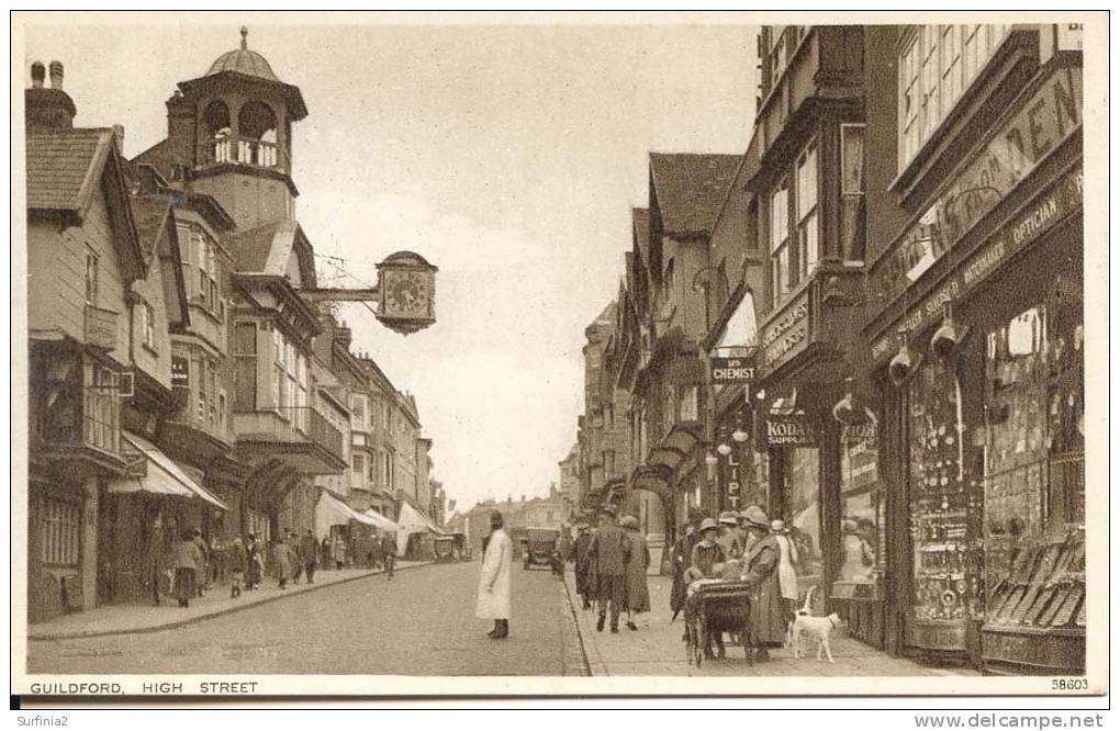 SURREY - GUILDFORD HIGH STREET 1930s  Sur101 - Surrey