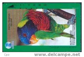 # INDONESIA S314 Nuri Pelangi 100 Tamura 11.95-birds,oiseaux, Perroquet,parrot- Tres Bon Etat - Indonésie