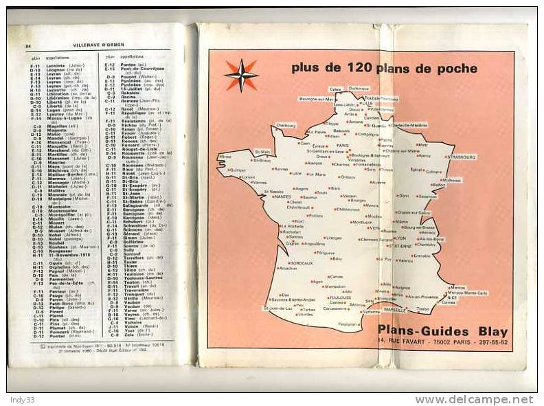 - PLAN GUIDE BLAY . BORDEAUX ET SON AGGLOMERATION . 1980 - Topographische Karten