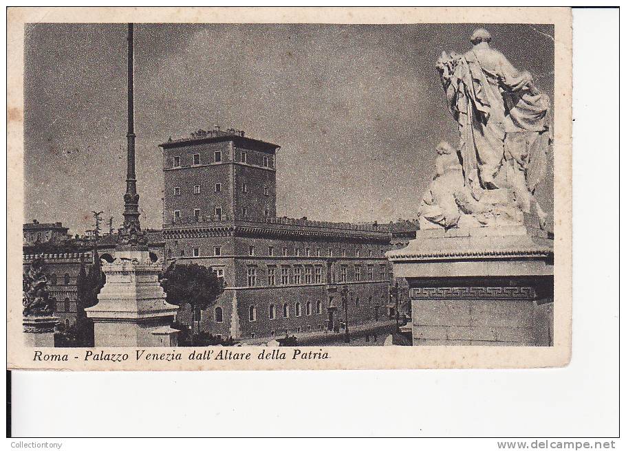 ROMA -  PALAZZO VENEZIA DALL' ALTARE DELLA PATRIA - FP - VIAGG.ANNI 1930 - Altare Della Patria