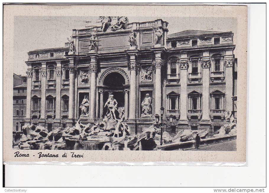 ROMA - FONTANA DI TREVI - FP - VIAGG. IL 09/12/1937 - Fontana Di Trevi