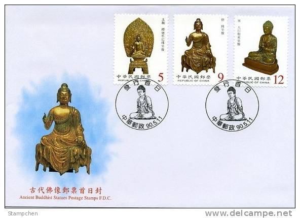 FDC 2001 Ancient Buddhist Statues Stamps  Buddha - Buddhism