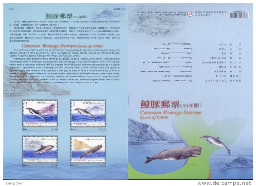 Folder 2006 Cetacean Stamps Whale Dolphin Lighthouse Bridge Harbor Fauna Fish - Baleines