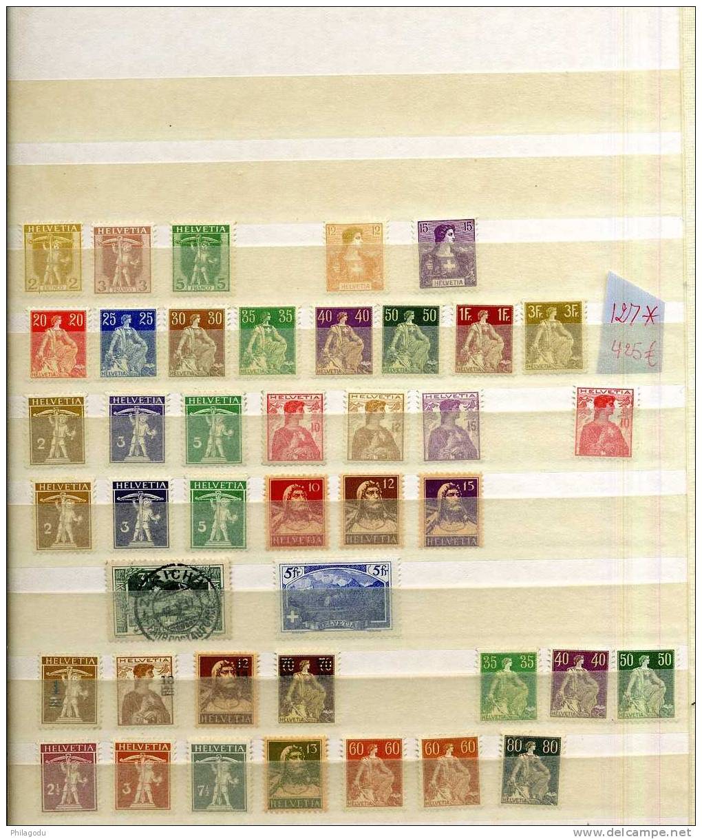 CH ++/+ Collection  1907-1917   Joli Pas Cher Avec 119/127* 157/166* 230* Cote > 750 Euros* - Neufs