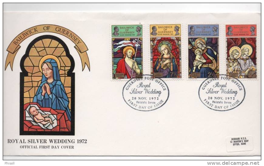 Lot 611: FDC Vitraux D'église, Vierge Et L'enfant - Verres & Vitraux