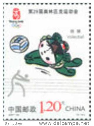 China 2007-22 2008 Olympic Sport Stamp 6-4 Volleyball - Volley-Ball