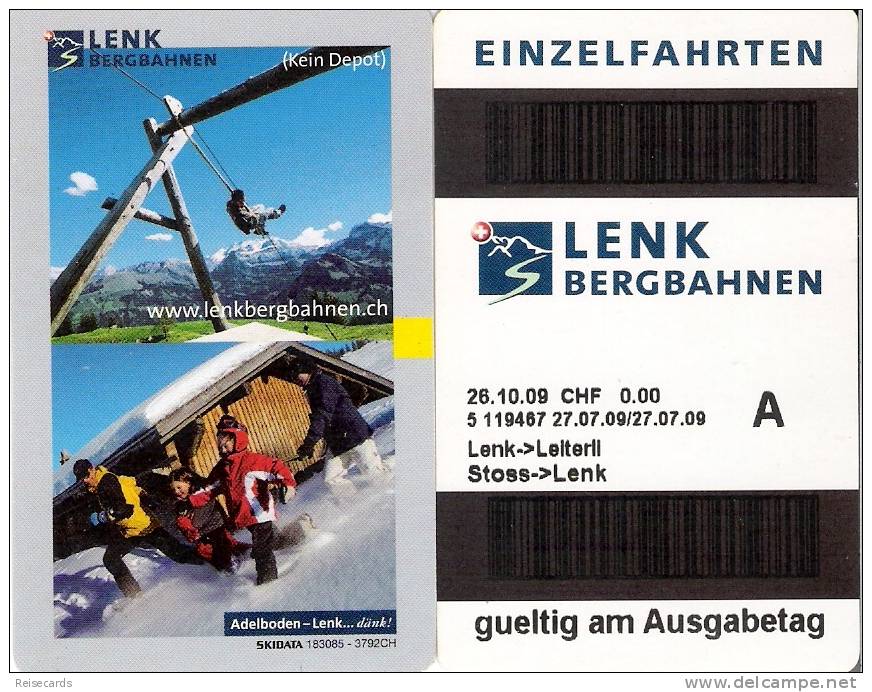 Schweiz: Lenk Bergbahnen. Lenk - Leiterli - Stoss - Lenk - Europe