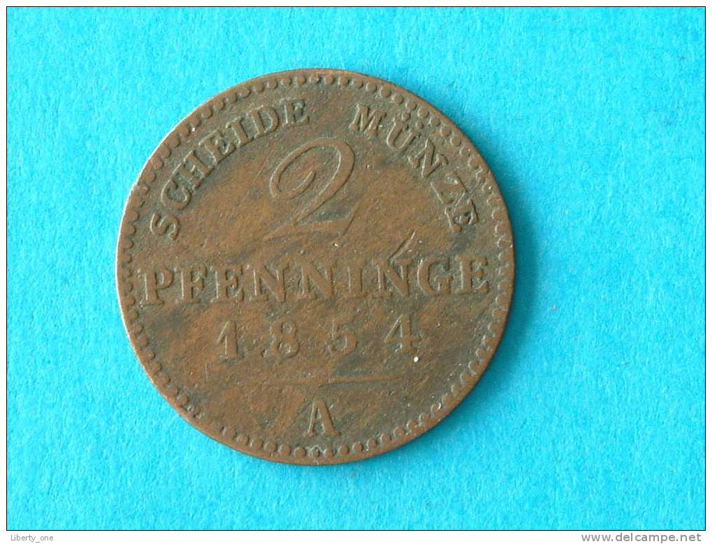 1854 A - 2 PFENNINGE / KM 452 ( For Grade , Please See Photo ) ! - Taler Et Doppeltaler