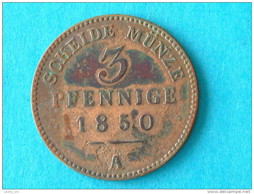 1850 A - 3 PFENNINGE / KM 453 ( For Grade , Please See Photo ) ! - Taler Et Doppeltaler