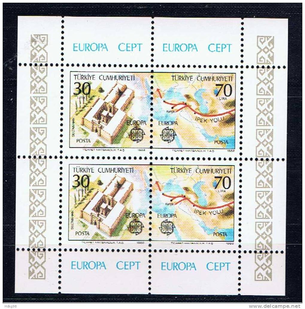 TR+ Türkei 1982 Mi Bl. 21 - 2600-01 Mnh EUROPA - Unused Stamps